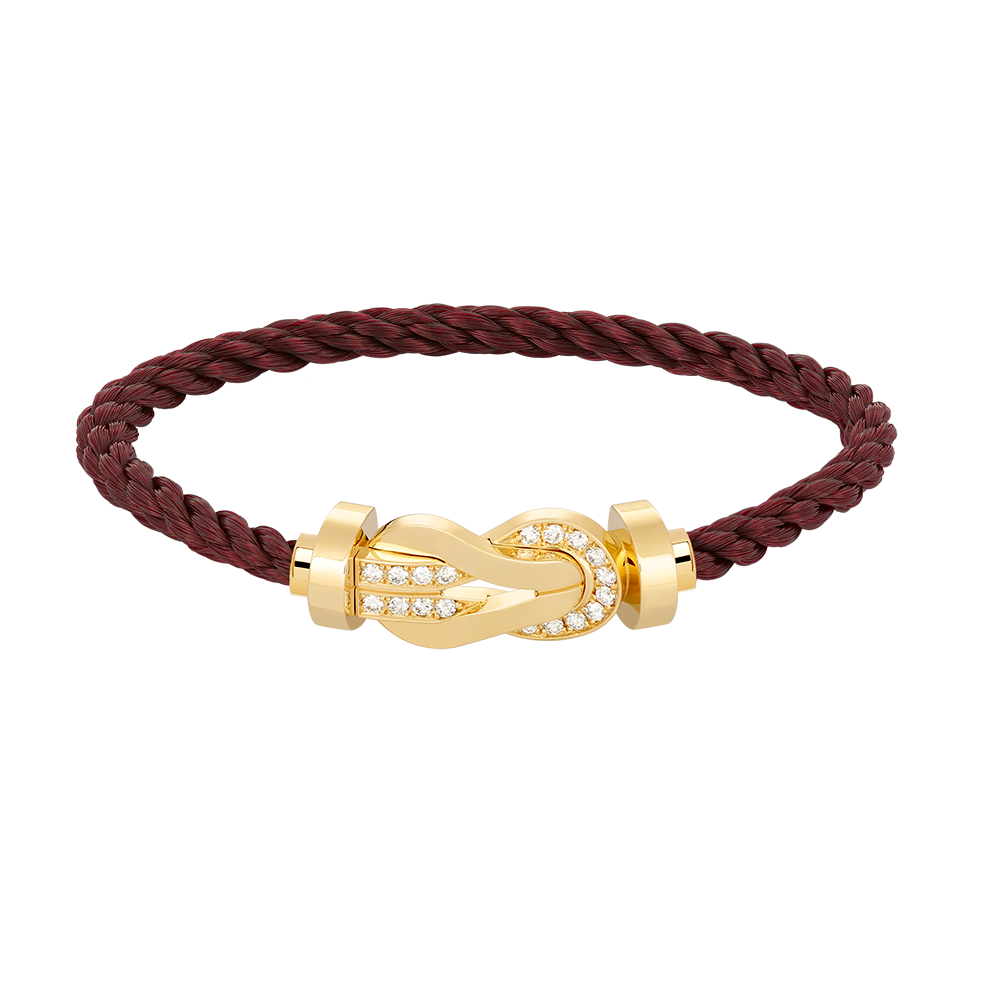 [AuraEcho]CHANCE LARGE 8 FIGURE BUCKLE HALF DIAMOND BRACELET GOLD
