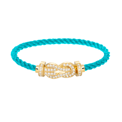 [AuraEcho]CHANCE LARGE 8 FIGURE BUCKLE FULLDIAMOND BRACELET GOLD