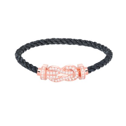 [AuraEcho]CHANCE LARGE 8 FIGURE BUCKLE FULL DIAMOND BRACELET ROSE GOLD