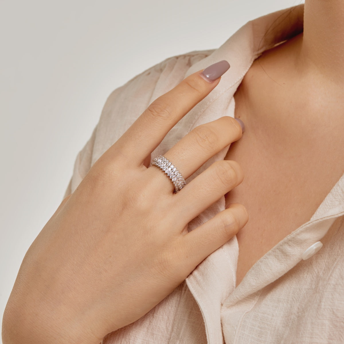 [AuraEcho]Ornate Colorful Radiant Cut Daily Ring
