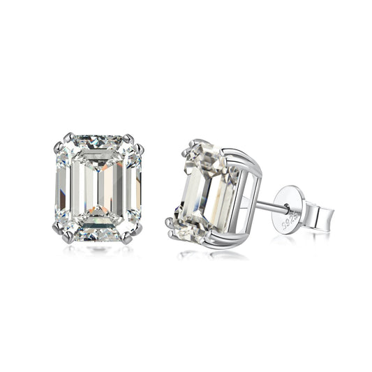 [AuraEcho]Dazzling Square Shape Earrings
