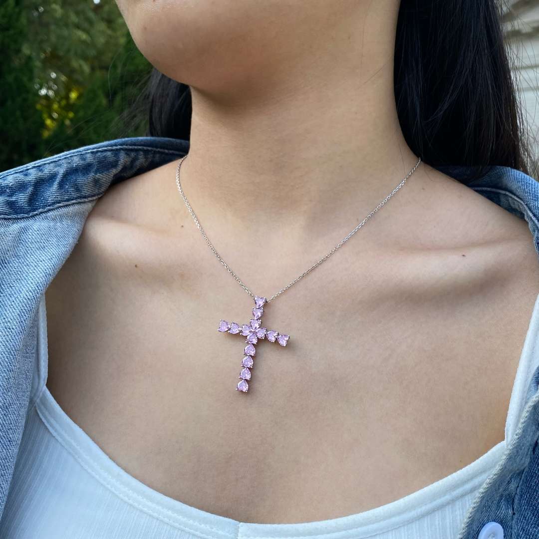 [AuraEcho]Radiant Cross Shape Necklace