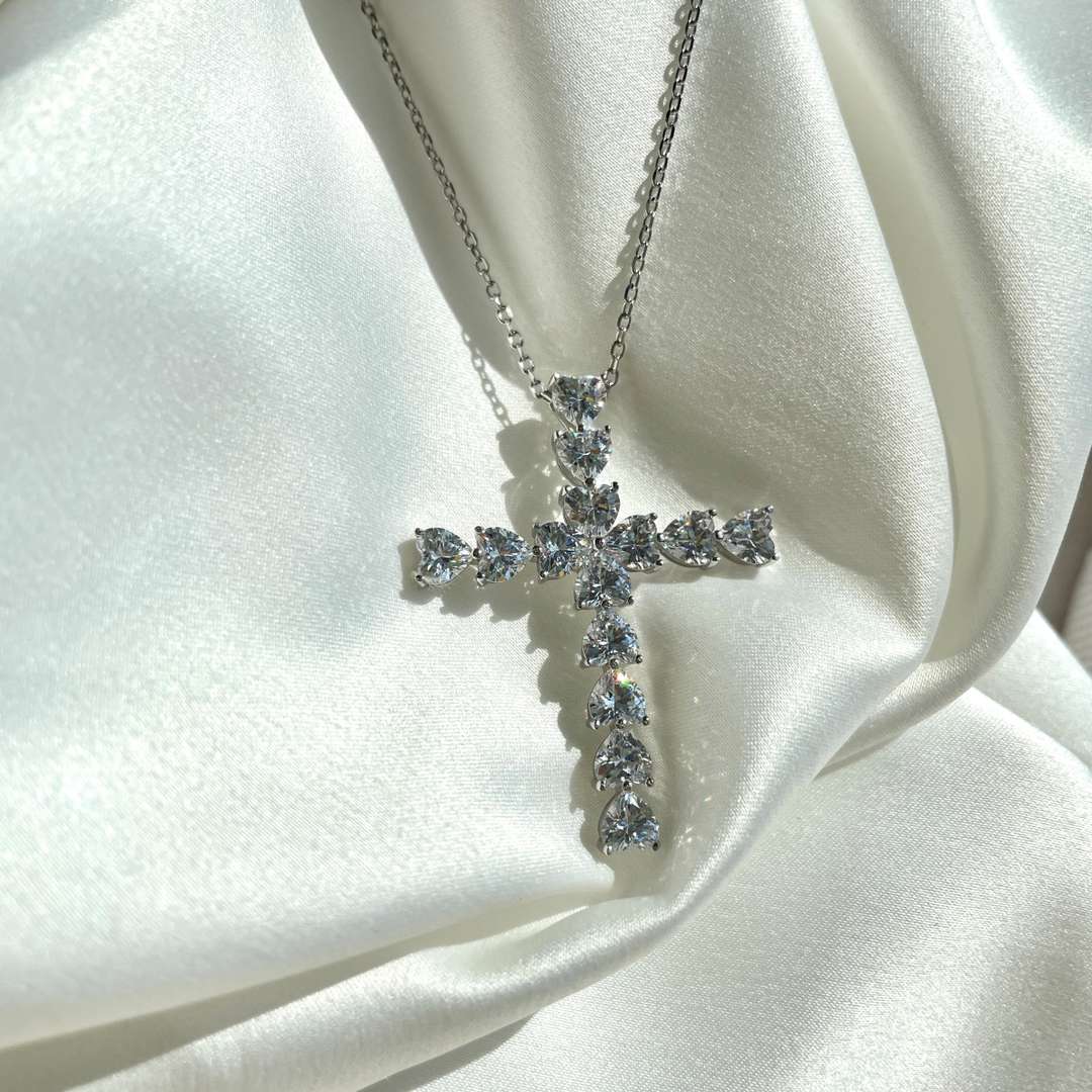 [AuraEcho]Radiant Cross Shape Necklace