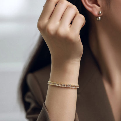 [AuraEcho]Exquisite Emerald Cut Daily Bracelet