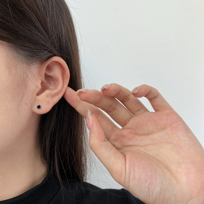[AuraEcho]Sparkling Colorful Round Shape Earrings