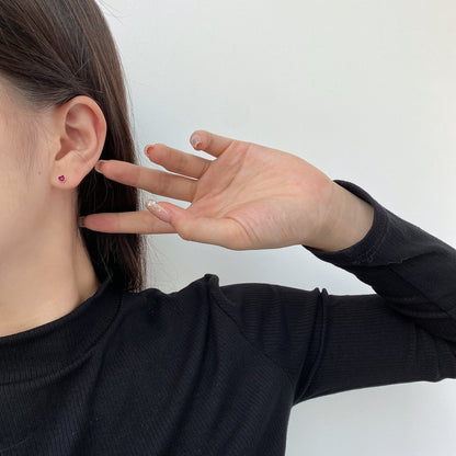 [AuraEcho]Sparkling Colorful Round Shape Earrings