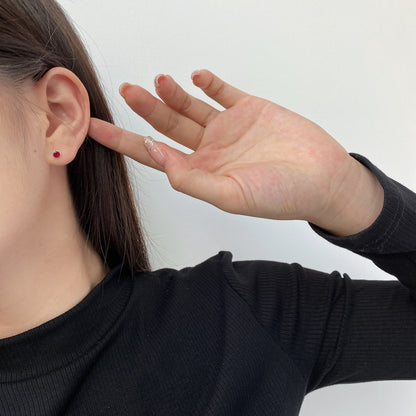 [AuraEcho]Sparkling Colorful Round Shape Earrings