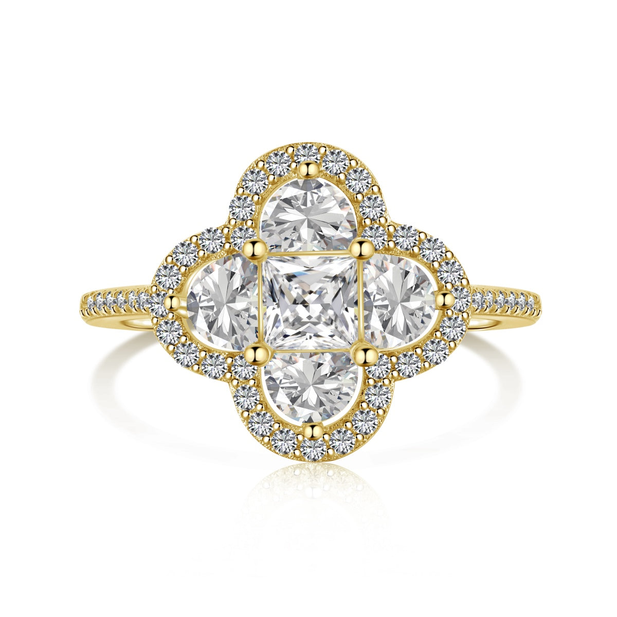 [AuraEcho]Luxurious Eternity Flower Shape Banquet Ring