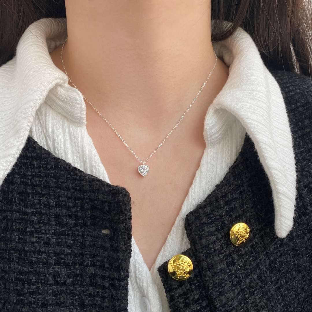 [AuraEcho]Ornate Heart Shape Necklace
