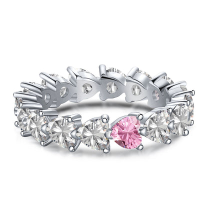 [AuraEcho]0.25 Carat Radiant Romance Heart Cut Lover Ring