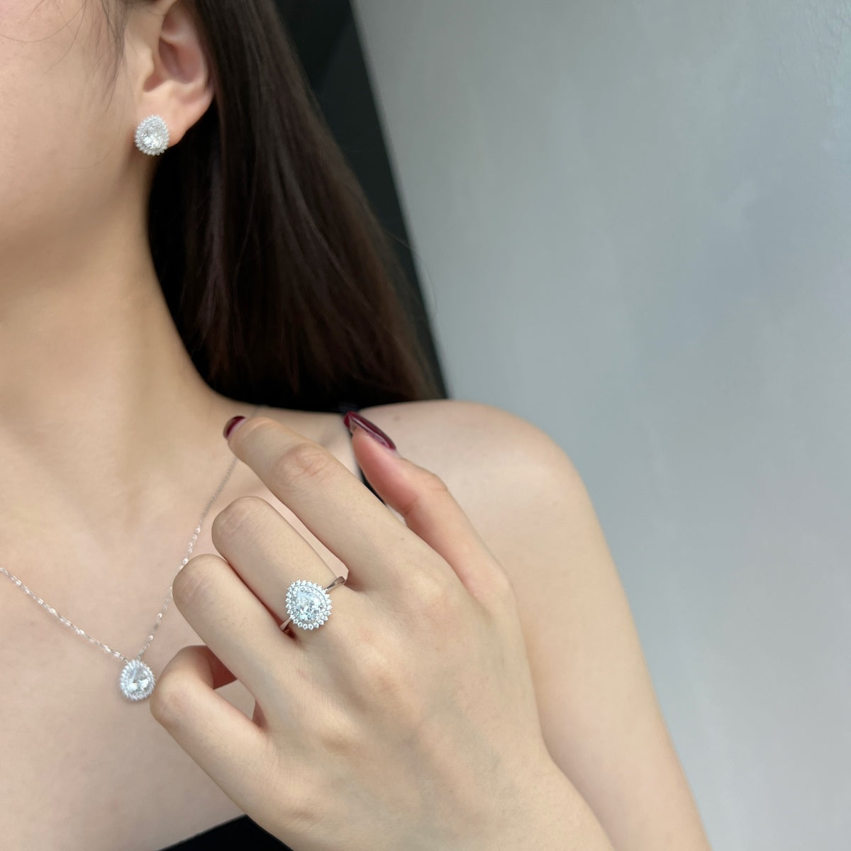 [AuraEcho]Delicate Gorgeous Pear Cut Daily Earrings