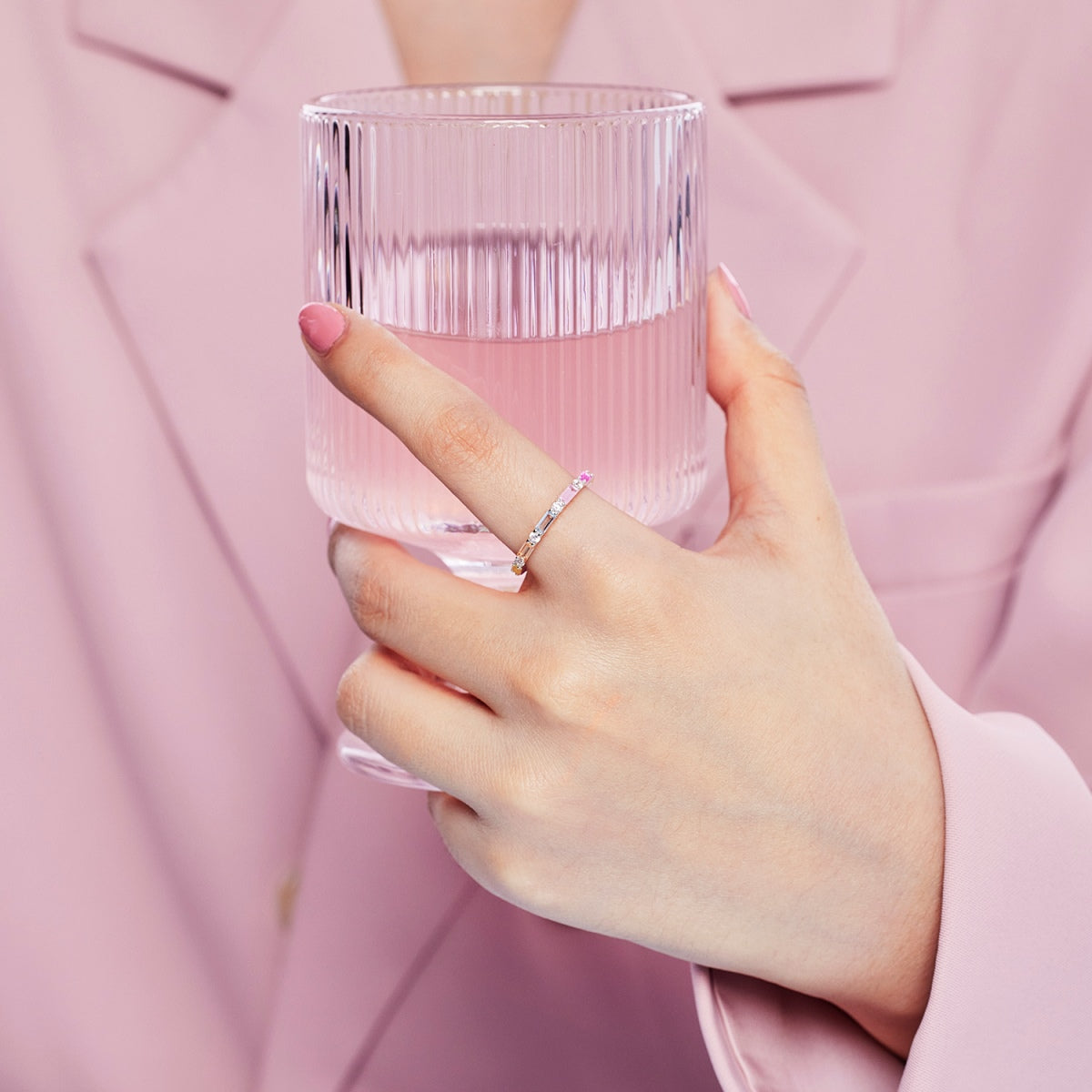 [AuraEcho]Lively In Shades Elegant Radiant Cut Daily Ring