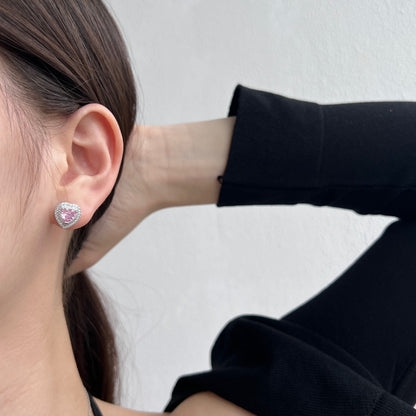 [AuraEcho]Dazzling Heart Shape Lover Earrings