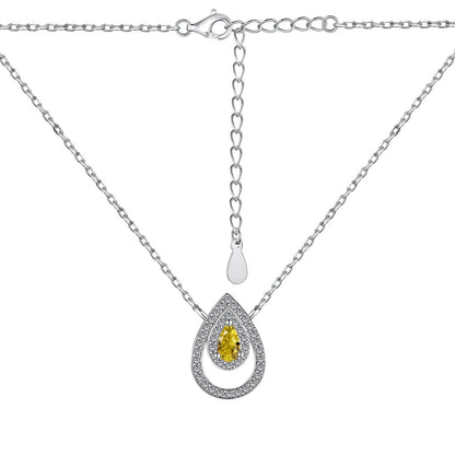 [AuraEcho]Sparkling Pear Cut Necklace