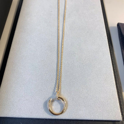 [AuraEcho]JUSTE NECKLACE PINK GOLD