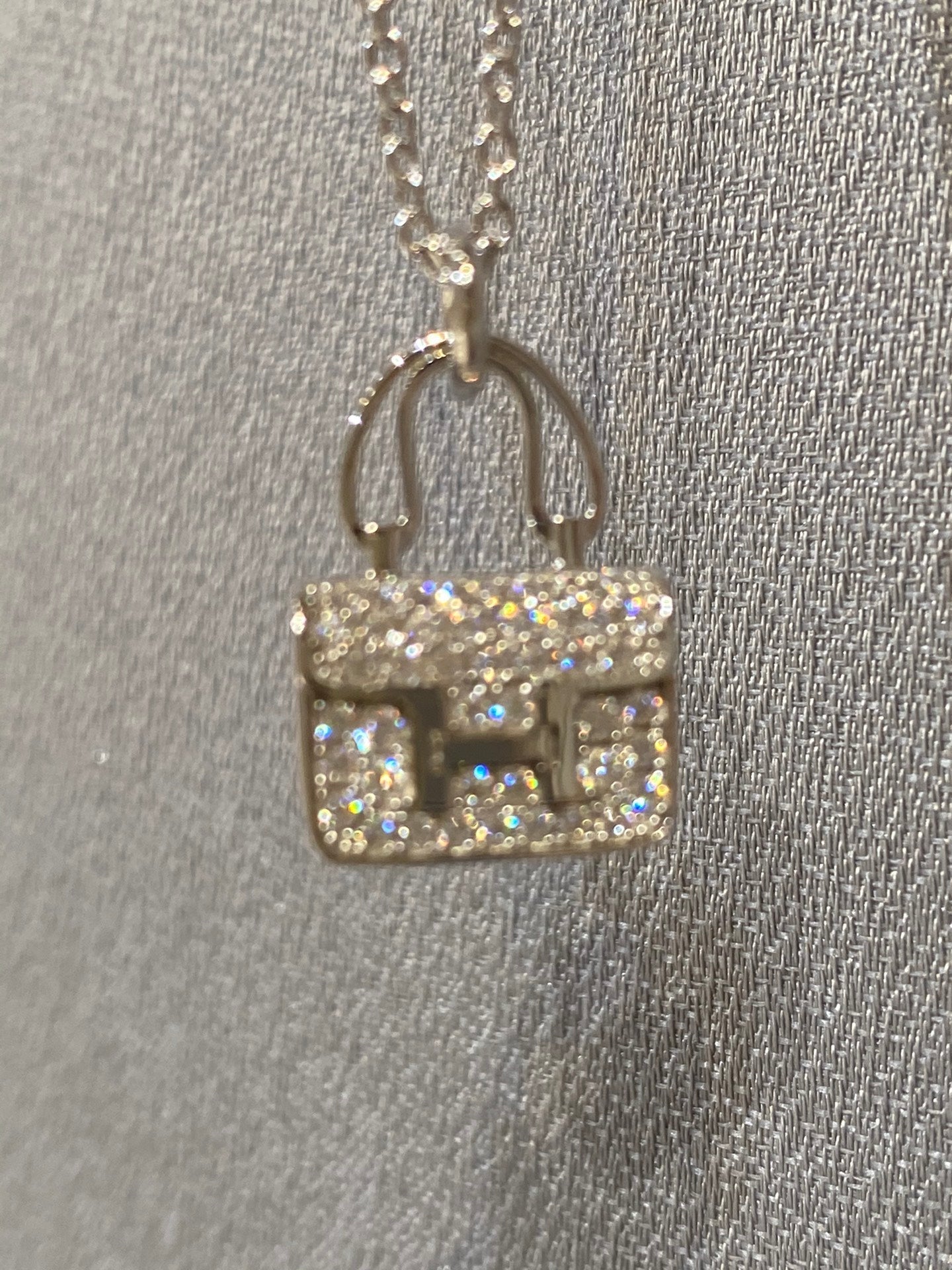 [AuraEcho]CONSTANCE PEDANT DIAMOND NECKLACE