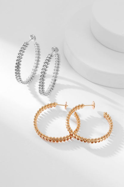 [AuraEcho]CLASH HOOP EARRINGS