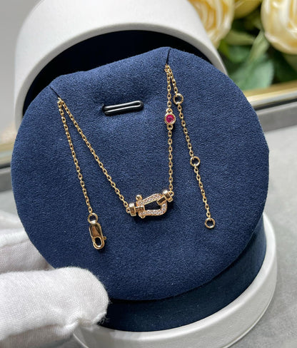[AuraEcho]FORCE 10 DIAMOND PINK GOLD NECKLACE