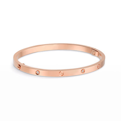 [AuraEcho]LOVE BRACELET 3.65MM 6 DIAMONDS