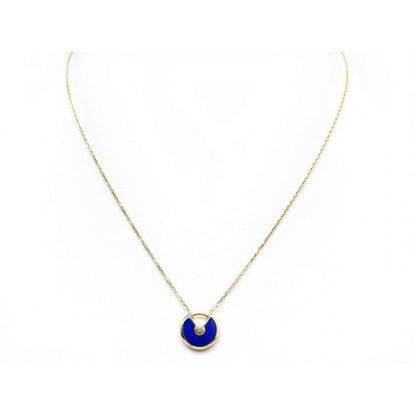 [AuraEcho]AMULETTE ROSE GOLD AGATE NECKLACE