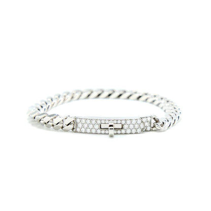 [AuraEcho]KELLY CHAIN SILVER DIAMOND BRACELET