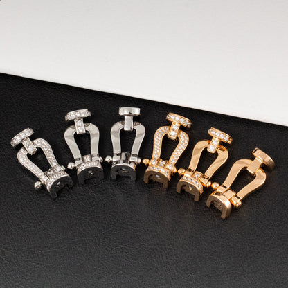 [AuraEcho]FORCE LARGE HORSESHOE FULL DIAMOND BRACELET GOLD