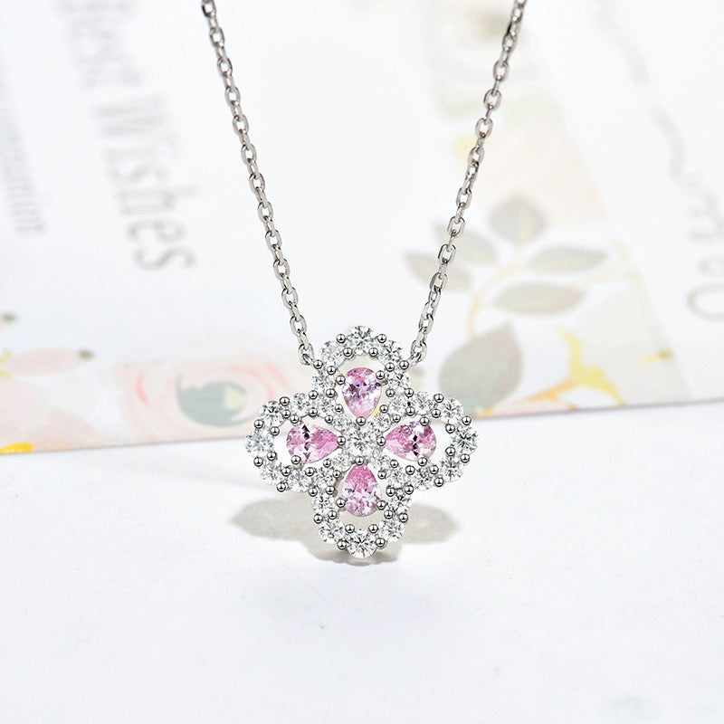 [AuraEcho]LOOP NECKLACE FULL MOTIF DIAMOND 16MM MULTIPLE COLORS