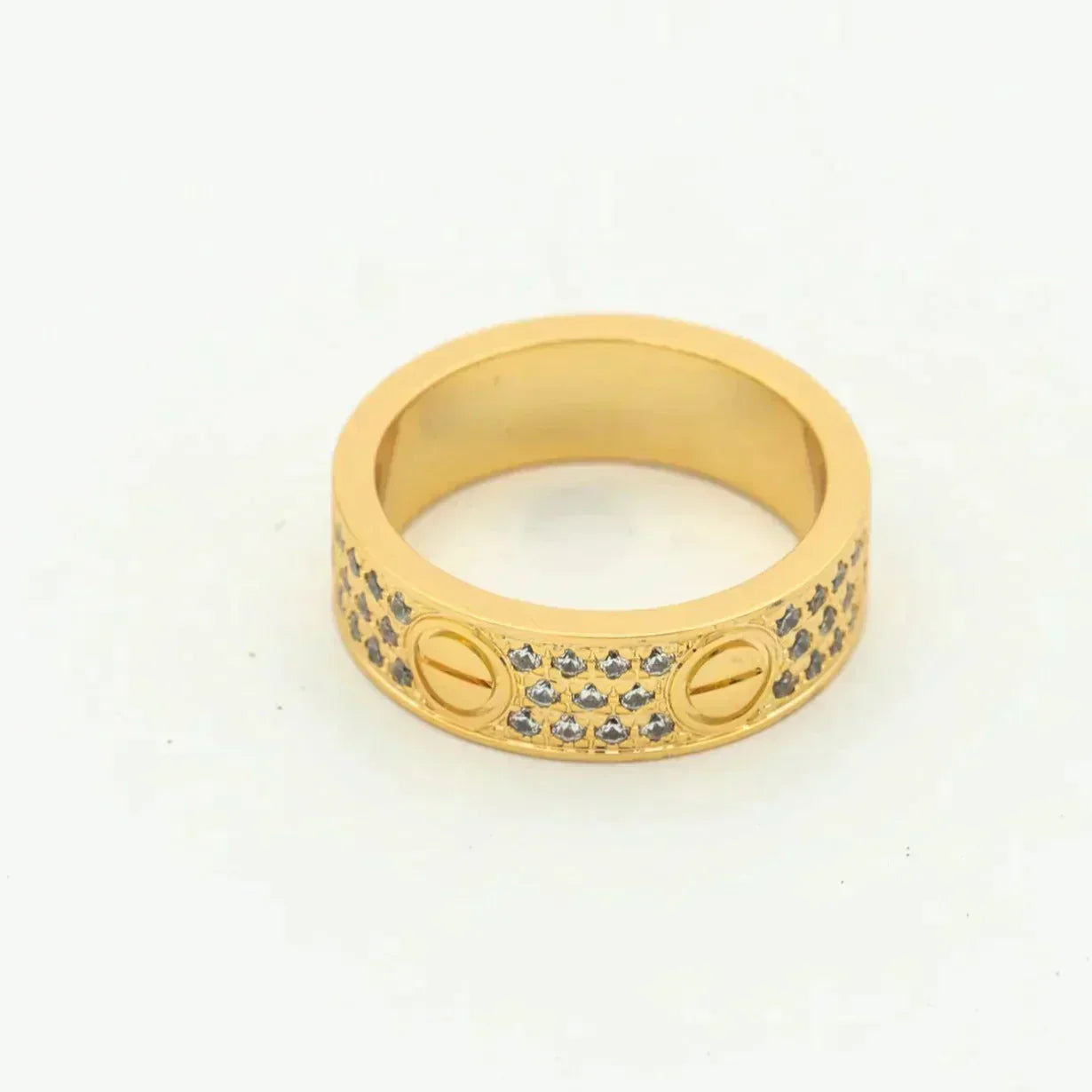 [AuraEcho]LOVE RING 5.5MM DIAMONDS PAVED
