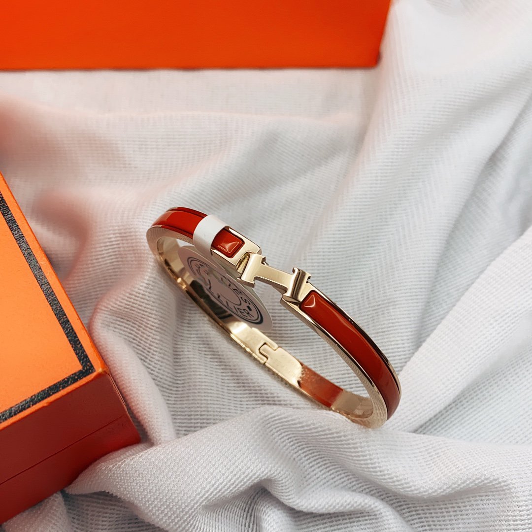 [AuraEcho]CLASSIC HM CLIC RED 8MM ENAMEL BRACELET