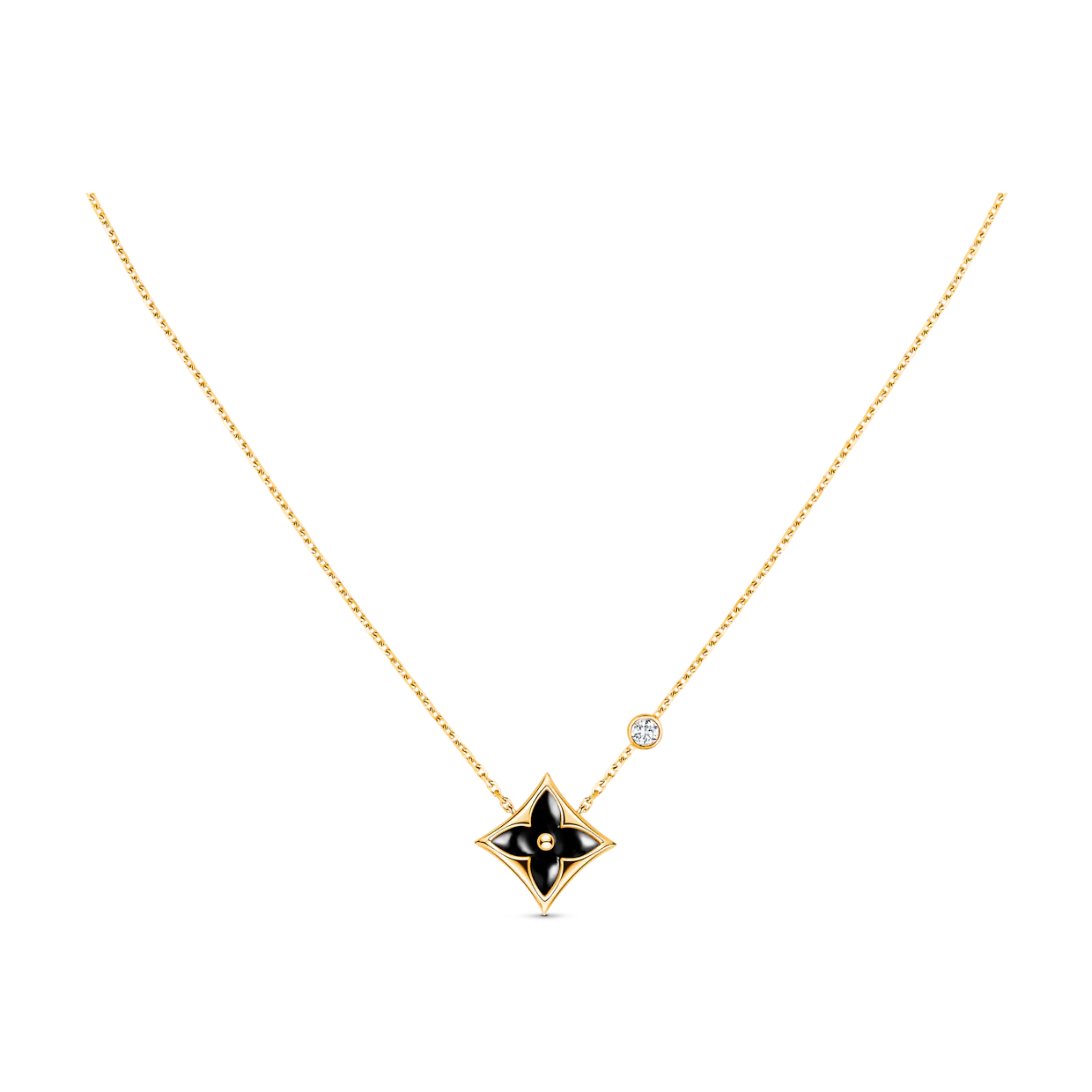 [AuraEcho]STAR BLACK MOP NECKLACE