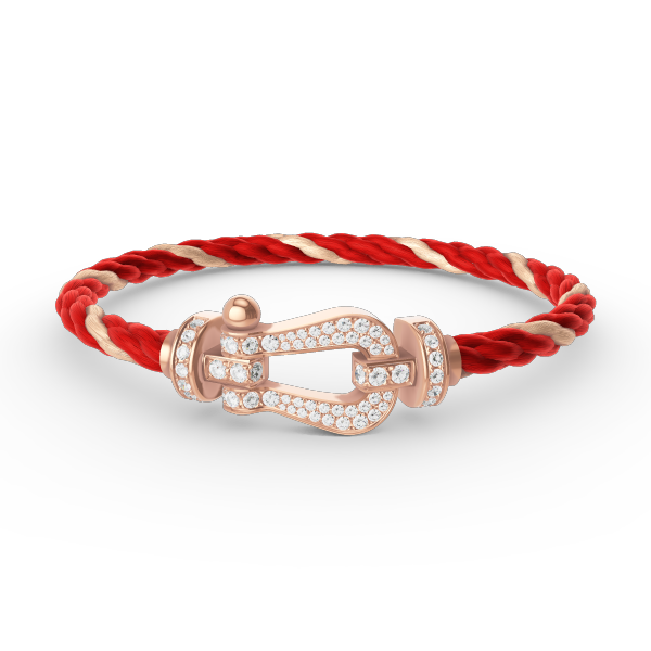 [AuraEcho]FORCE LARGE HORSESHOE FULL DIAMOND BRACELET ROSE GOLD