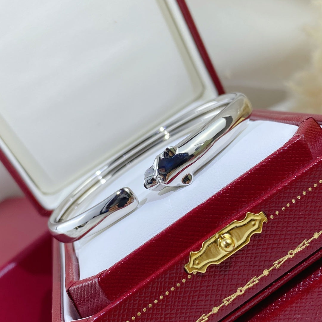 [AuraEcho]PANTHERE SILVER OPEN BRACELET
