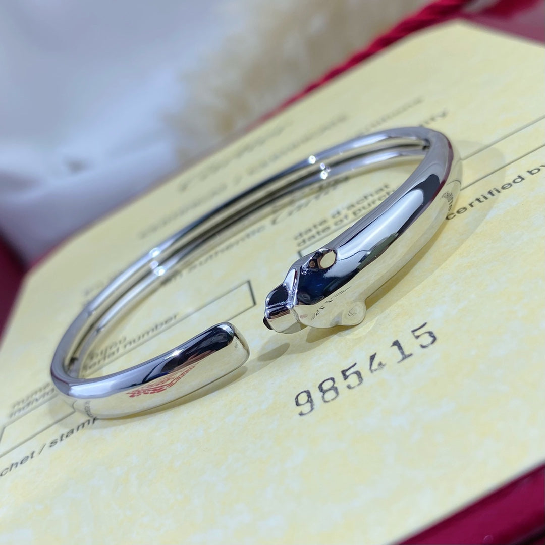 [AuraEcho]PANTHERE SILVER OPEN BRACELET